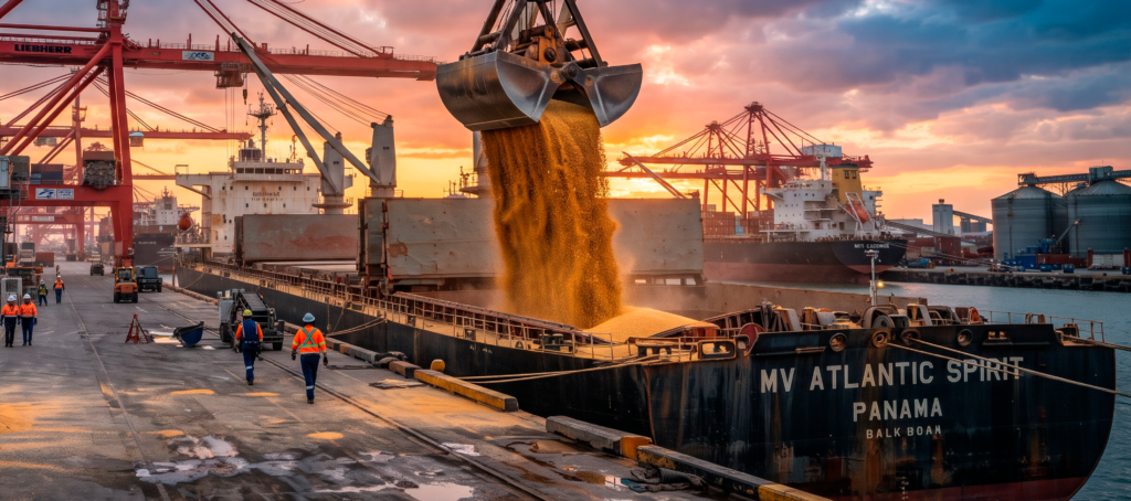 Queda do real aumenta a pressão sobre as exportações de soja dos Estados Unidos e influencia o comércio internacional de grãos.